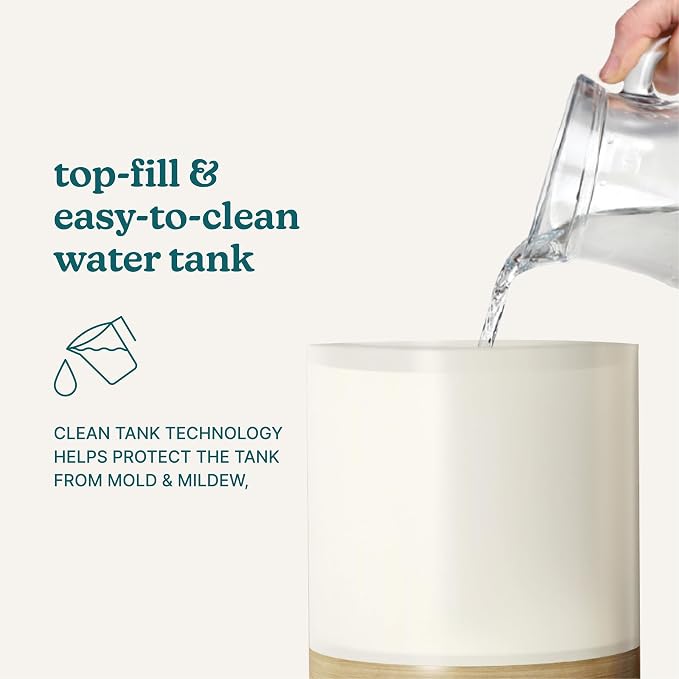 Cool Mist Ultrasonic Humidifier, 8-Colors Night Light, 0.66 Gal Top-Fill Tank, 24Hr Runtime, 3 Mist Settings, alternate