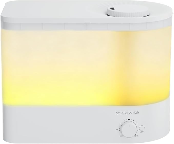 Cool Mist Ultrasonic Humidifier, Adjustable Mist Control, Quiet Operation, With a 6L top-fill tank and 50-hour