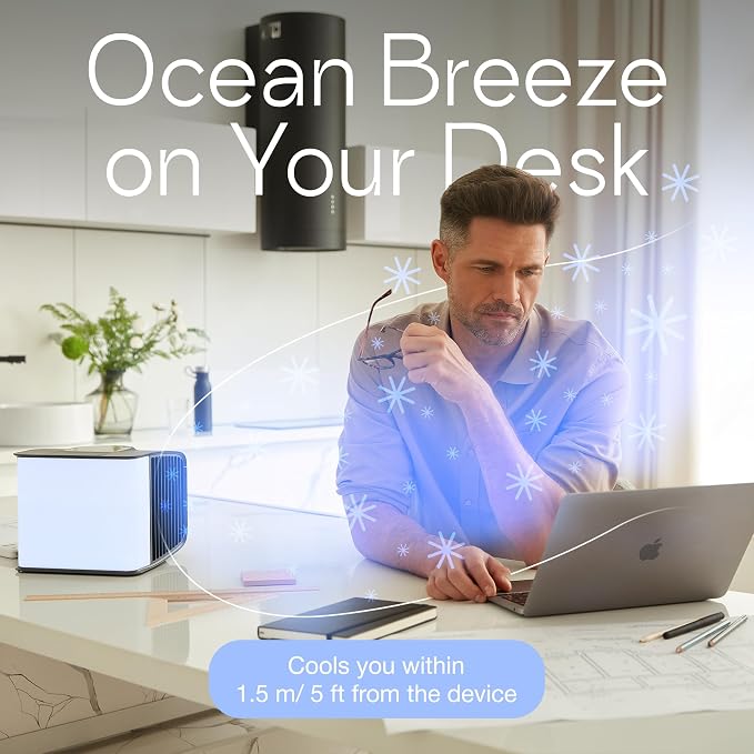 Cooling Fan for Desk and Camping - Portable Air Conditioners - Small Ice Fan for Tent - Mini Swamp Cooler, alternate product