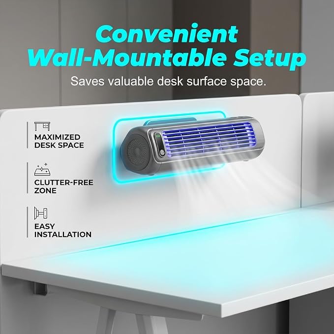 Cooling Fan LED Touch Screen Quiet with 3 Speeds, 2026 New Portable Air Conditioner Cooler Fan, USB-Compatible, Convenient
