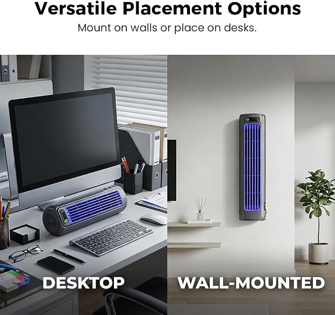 Cooling Fan LED Touch Screen Quiet with 3 Speeds, 2026 New Portable Air Conditioner Cooler Fan, USB-Compatible, Convenient