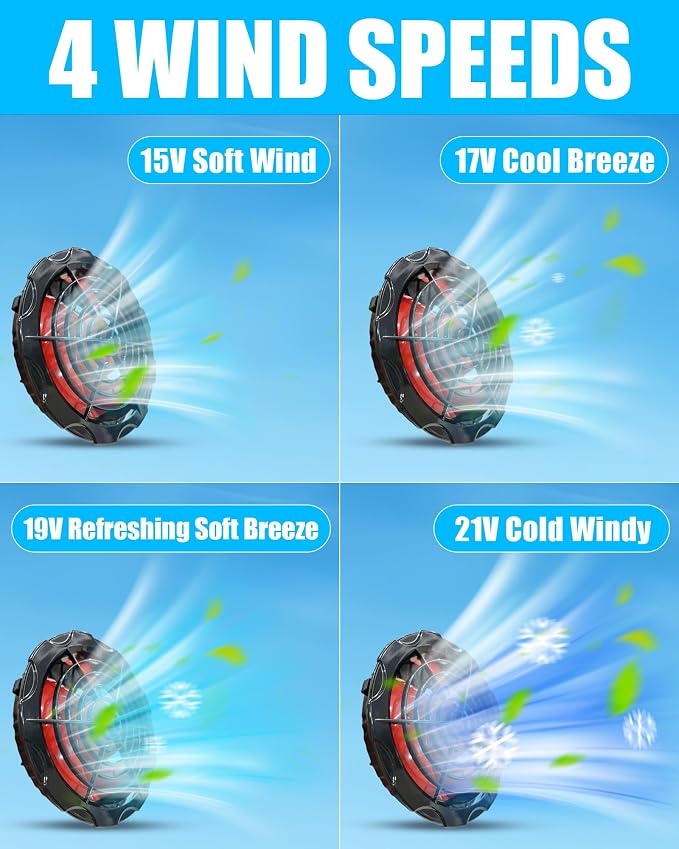 Cooling Pants with 2 Fans - Men and Women 21V Air Conditioner Fan Work Overalls, with 20000mAh Battery, alternate product