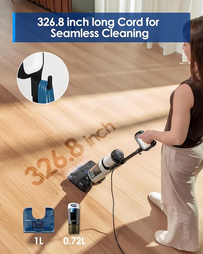 Corded 3-in-1 Wet Dry Vacuum Mop with Steam Function, FLOOR ONE S6 Stretch Steam, BoostSteam, 320°F High-temp Steam Cleaning