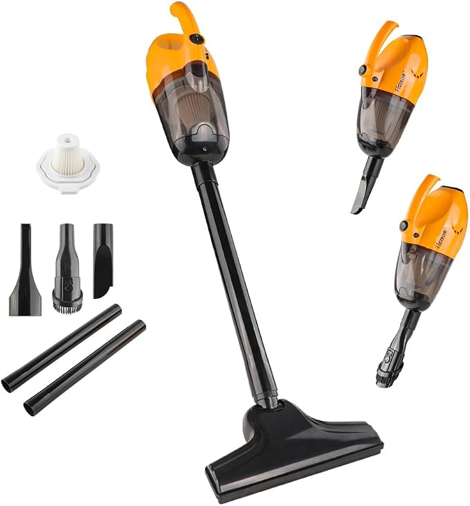 Corded Stick Vacuum Cleaner, 15KPa Suction Power, 0.8L Dirt Capacity, High-Efficiency Electric Broom for Home & Office