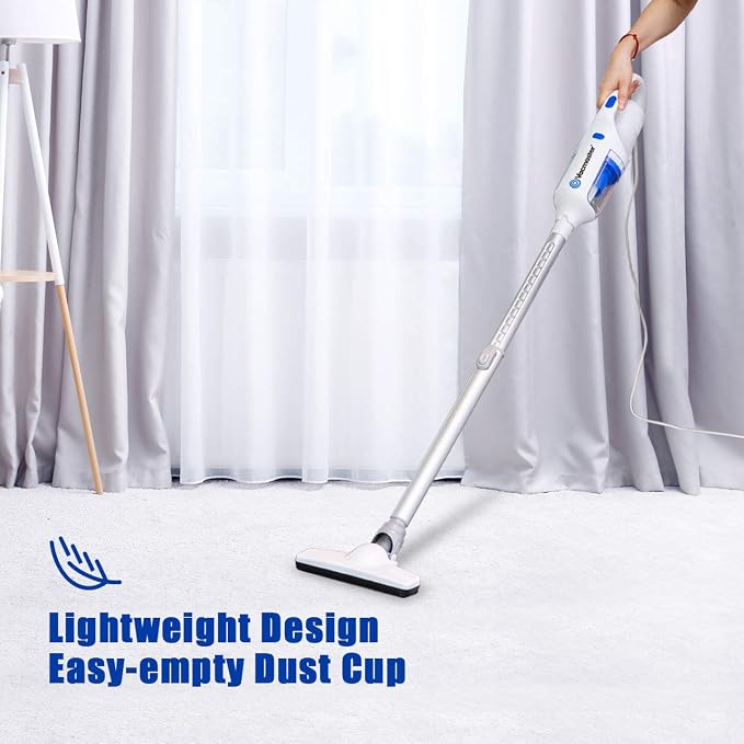 Corded Stick Vacuum Cleaner 2 in 1 Ultra-Lightweight 14Kpa Power Suction Handheld Vacuum Cleaner with Washable HEPA Filter