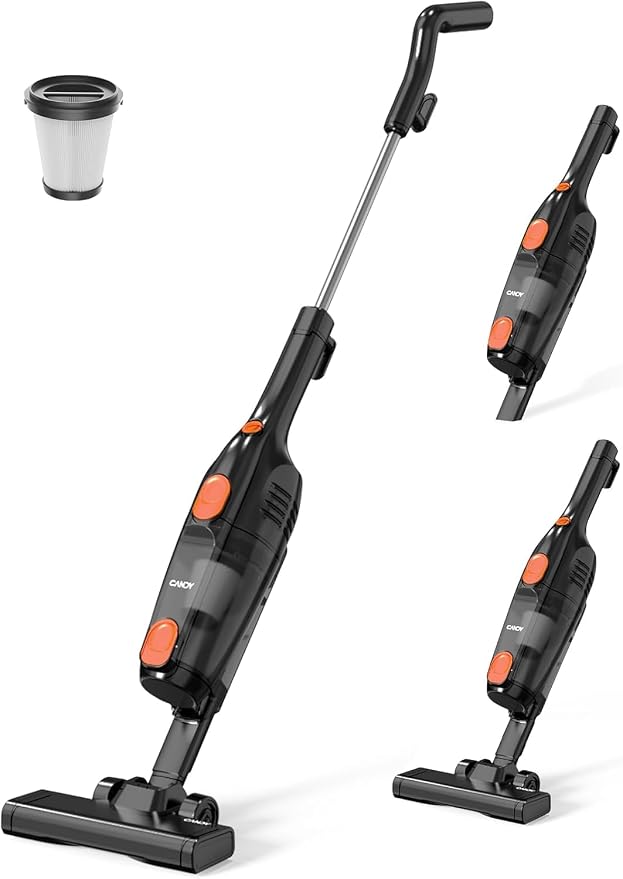 Corded Stick Vacuum Cleaner, Powerful Suction Handheld Vacuum with One-Click Dust Disposal, 3-in-1 Use for Hard Floor