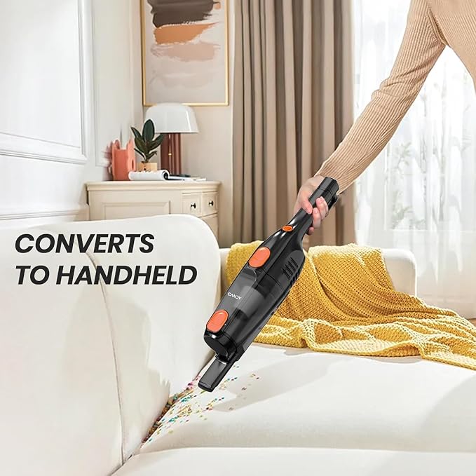 Corded Stick Vacuum Cleaner, Powerful Suction Handheld Vacuum with One-Click Dust Disposal, 3-in-1 Use for Hard Floor
