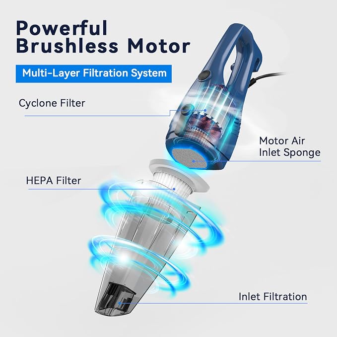 Corded Vacuum Cleaner, 12-in-1 Vacuum Cleaners for Home 15Kpa Power Suction Lightweight Stick Vacuum with, alternate view 9