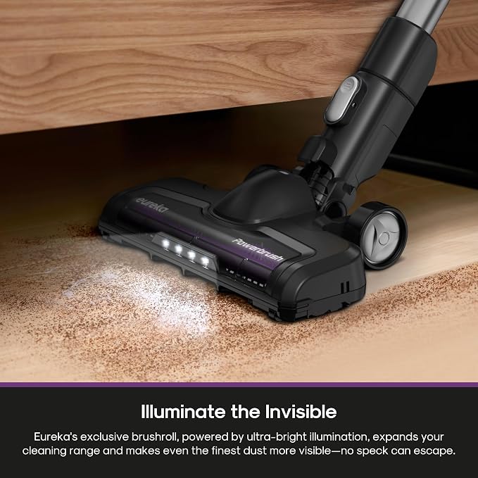 Cordless Vacuum - 50 Min Runtime for Large Homes, 5.5 lbs Lightweight, Ideal for Pet Hair & Allergies on Hardwood & Carpet