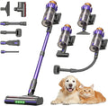 Cordless Vacuum Cleaner 1.8L Dustbin, 600W 55kPa 70Mins Stick Vacuum Cleaners for Home with Pet Brush, Self-Standing and