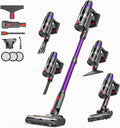 Cordless Vacuum Cleaner,450W 40Kpa Vacuum Cleaners for Home,Up to 60 Min Runtime,Tangle-Free Brush,8-in-1 Versatile &