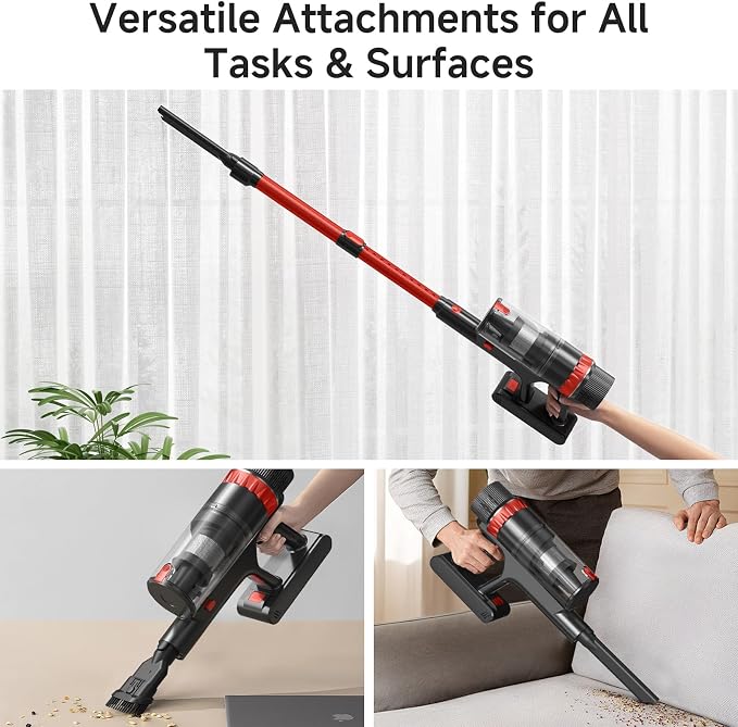 Cordless Vacuum Cleaner, 560W/48KPa/70Mins Vacuum Cleaners for Home,Self-Standing Stick Vacuum with Smart Touch, alternate