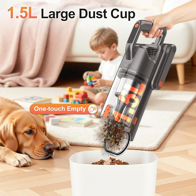 Cordless Vacuum Cleaner, 600W 50KPA 55Mins Vacuum Cleaners for Home, Stick Vacuum with LED Display, Anti-Tangle, Wall Mount