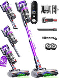 Cordless Vacuum Cleaner, 75Mins/55KPa/650W Freestanding Stick Vacuum Cleaners for Home, Rechargeable, Lightweight, Cone