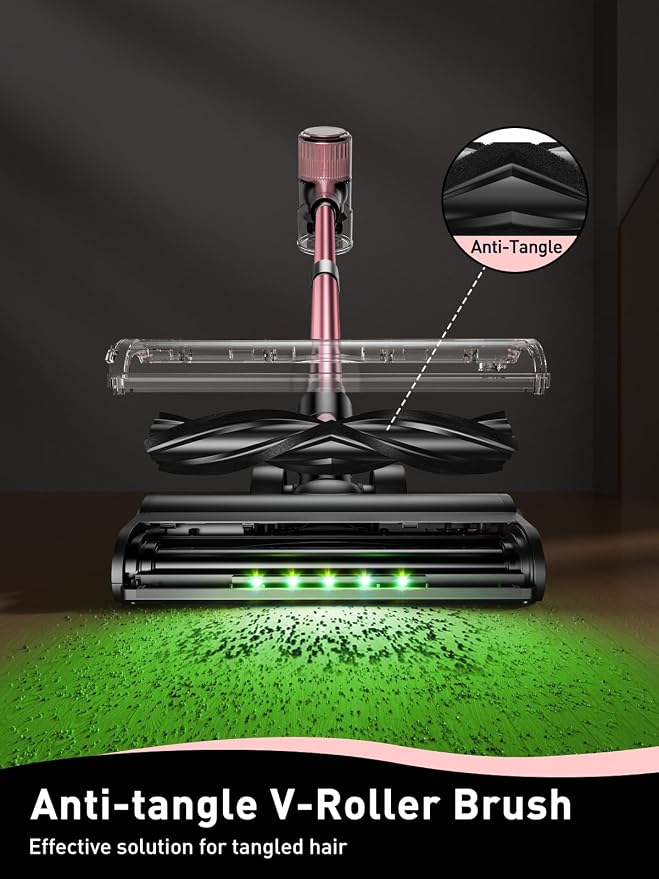 Cordless Vacuum Cleaner, 8 in 1 Powerful Suction Lightweight Vacuum Cleaner for Home, LED Display, 3 Suction Modes, 45Mins
