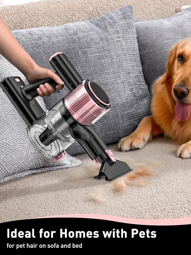 Cordless Vacuum Cleaner, 8 in 1 Powerful Suction Lightweight Vacuum Cleaner for Home, LED Display, 3 Suction Modes, 45Mins