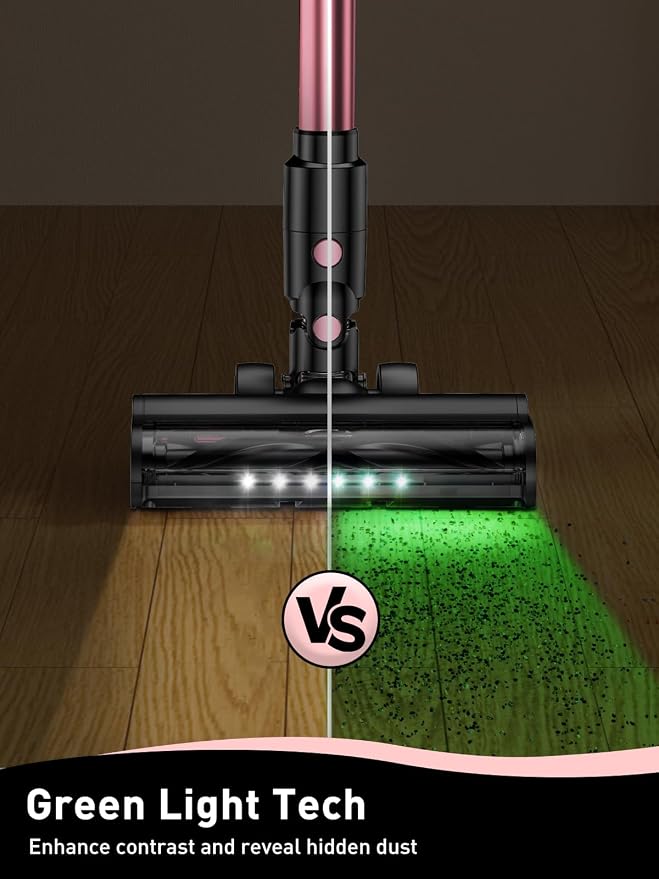 Cordless Vacuum Cleaner, 8 in 1 Powerful Suction Lightweight Vacuum Cleaner for Home, LED Display, 3 Suction Modes, 45Mins