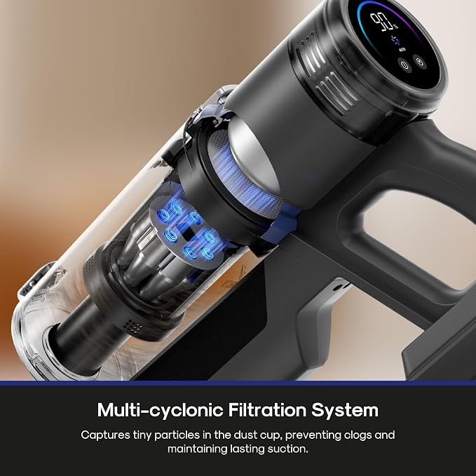 Cordless Vacuum Cleaner, Anti-Tangle Brushroll, Rechargeable Stick Vacuum, Lightweight for Carpet, Hard Floor, Pet Hair
