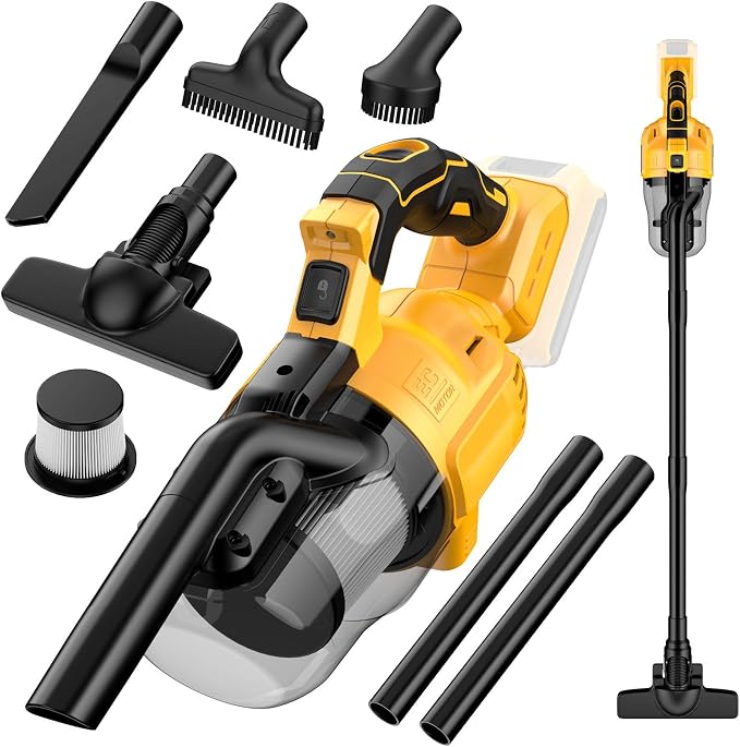 Cordless Vacuum Cleaner for 20V Battery,100 AW Handheld Vacuum Cleaner with Washable HEPA Filter,55CFM Portable Shop