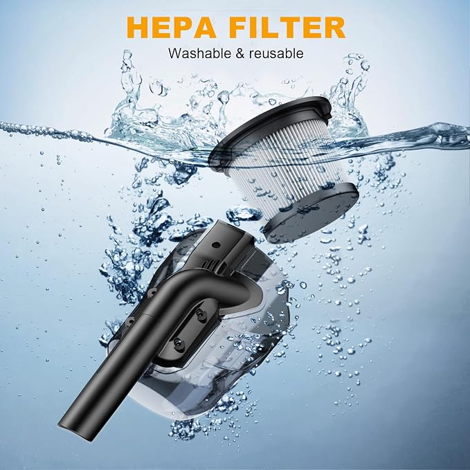Cordless Vacuum Cleaner for 20V Battery,100 AW Handheld Vacuum Cleaner with Washable HEPA Filter,55CFM Portable Shop