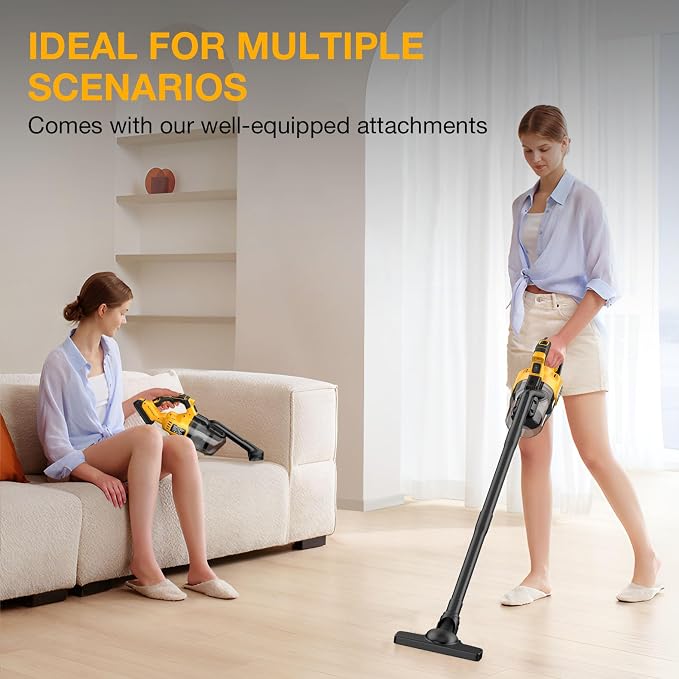 Cordless Vacuum Cleaner for 20V MAX Battery, Handheld Vacuum Cleaner for Home Car Hardwood Floor Carpet, Portable Shop