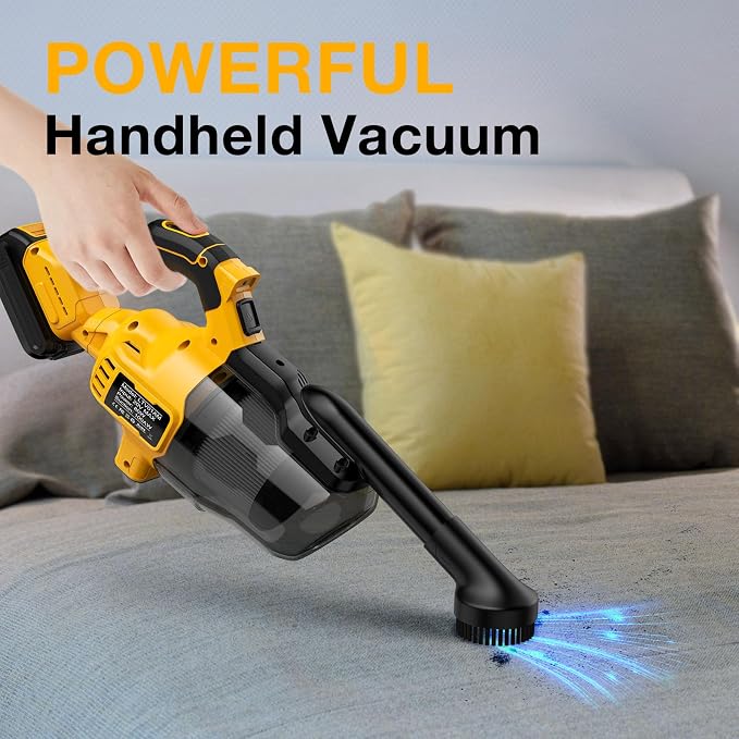 Cordless Vacuum Cleaner for 20V MAX Battery, Handheld Vacuum Cleaner for Home Car Hardwood Floor Carpet, Portable Shop