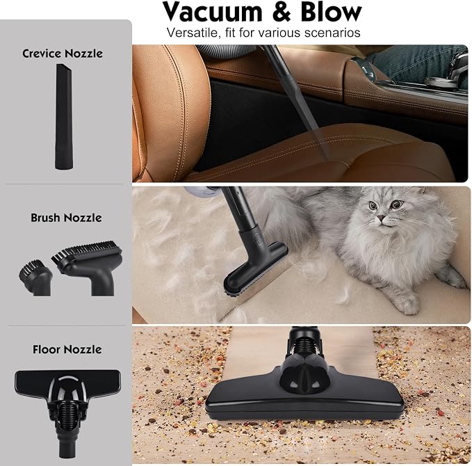 Cordless Vacuum Cleaner for 20V MAX Battery, Handheld Vacuum Cleaner for Home Car Hardwood Floor Carpet, Portable Shop