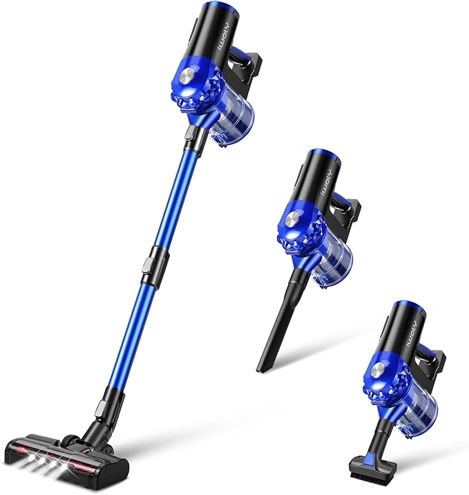Cordless Vacuum Cleaner for Home, Brushless Stick Vacuum with 28KPa Powerful Suction, Rechargeable Battery, 3 Modes, Portable