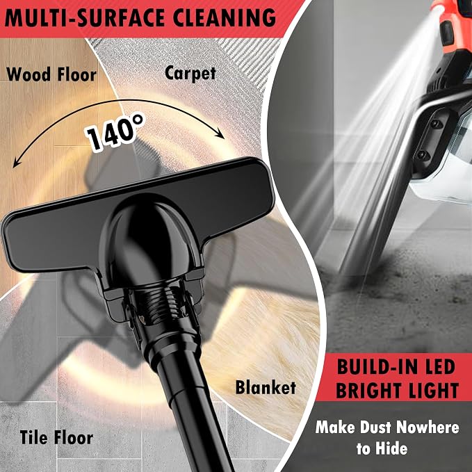Cordless Vacuum Cleaner for M18 Battery, 5 in 1 Cordless Vacuum with 500W Brushless Motor Max, alternate view 3