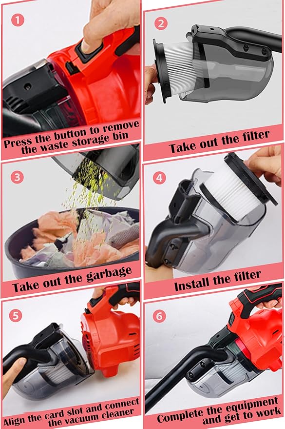 Cordless Vacuum Cleaner for M18 Battery, 5 in 1 Cordless Vacuum with 500W Brushless Motor Max, alternate view 4