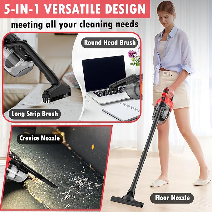 Cordless Vacuum Cleaner for M18 Battery, 5 in 1 Cordless Vacuum with 500W Brushless Motor Max, alternate view 5