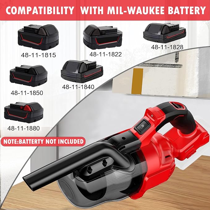 Cordless Vacuum Cleaner for M18 Battery, 5 in 1 Cordless Vacuum with 500W Brushless Motor Max, alternate view 6