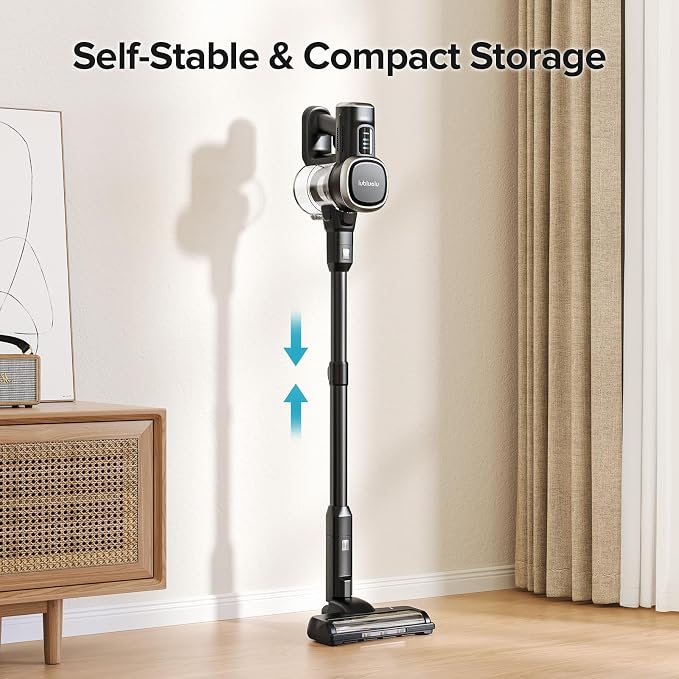 Cordless Vacuum Cleaner, Max 50 Mins Runtime, Stick Vacuum with Touch Screen,Lightweight Vacuum for Carpet, Home Hardwood