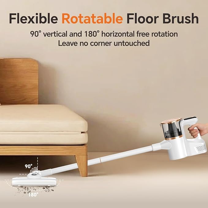 Cordless Vacuum Cleaner, Powerful Vacuum Cleaners for Home with Mopping Function, Water Tank, Stick Vacuum Cordless