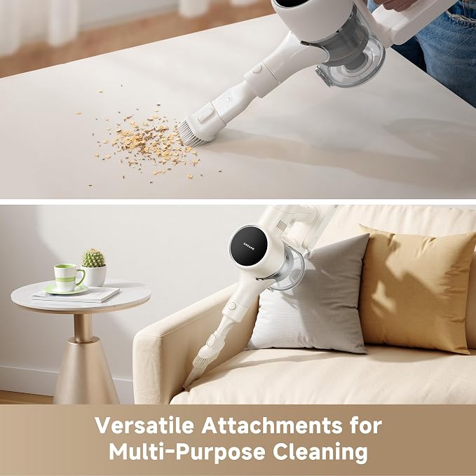 Cordless Vacuum Cleaner R10 Pure, 120AW Powerful Suction, Stick Vacuum Cleaner for Home, Anti-Tangle, LED Headlights, Up to