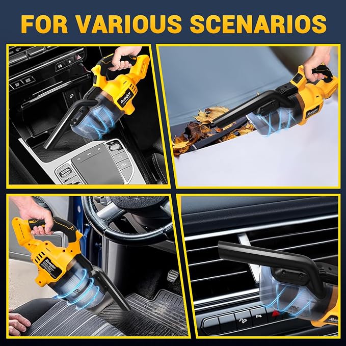 Cordless Vacuum Compatible with 20V Battery, 5 in 1 Brushless Vacuum Cleaner with 50KPA 500W Powerful Motor, 50 CFM