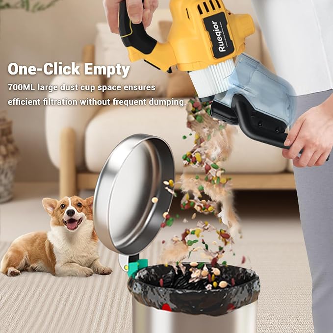 Cordless Vacuum Compatible with 20V Battery, 5 in 1 Brushless Vacuum Cleaner with 50KPA 500W Powerful Motor, 50 CFM