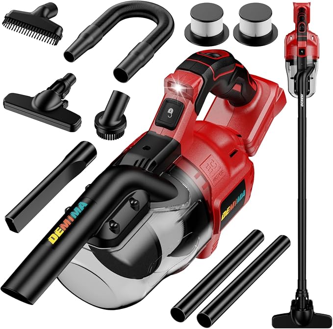 Cordless Vacuum for Miwaukee 18V Battery, 5 in 1 Lightweight Handheld Vacuum Cleaner with 500W Powerful Motor, 46 CFM