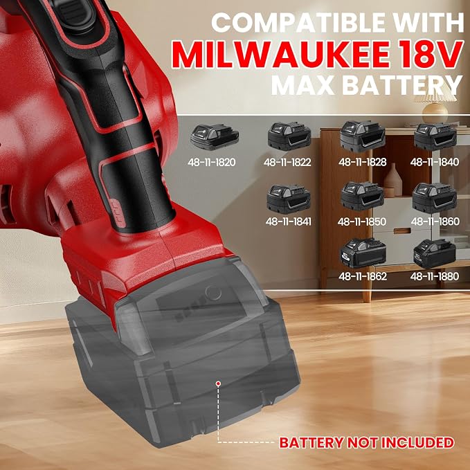 Cordless Vacuum for Miwaukee 18V Battery, 5 in 1 Lightweight Handheld Vacuum Cleaner with 500W Powerful Motor, 46 CFM