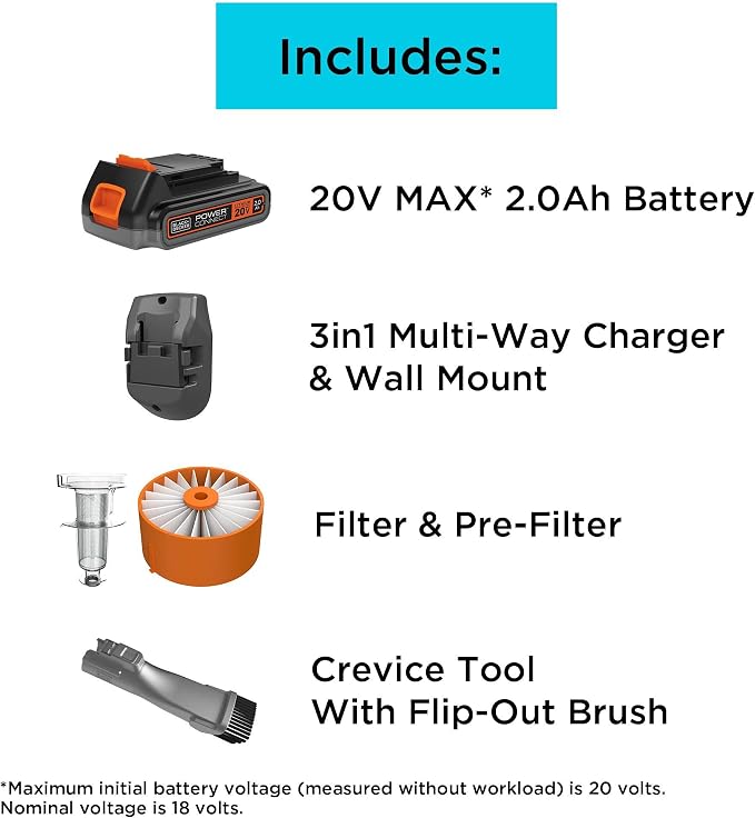 Cordless Vacuum, Powerseries Extreme, Stick Vacuum Cordless Rechargeable, Interchangeable Floorhead with Crevice Attachment