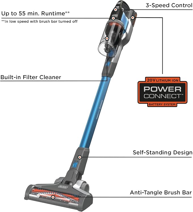 Cordless Vacuum, Powerseries Extreme, Stick Vacuum Cordless Rechargeable, Interchangeable Floorhead with Crevice Attachment