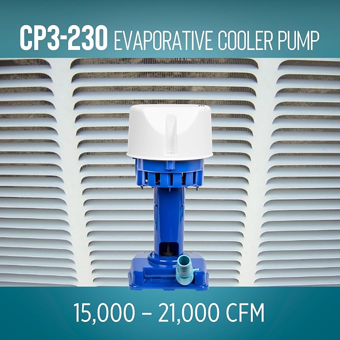 CP3-230 1/30 HP, 230 Volt, 563 GPH, Evaporative Cooler Pump with 6-Ft. Cord and 3-Prong Plug, Blue, 542015, alternate product