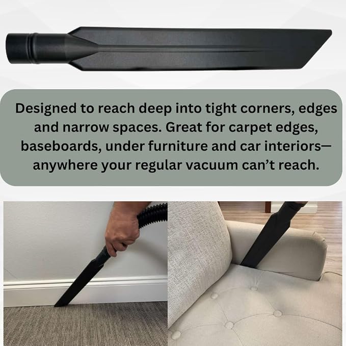 Crevice Tool Compatible with Vacuum Parts and Backpack Vacuum 1.5 inch 38mm Attachment for Commercial Hose