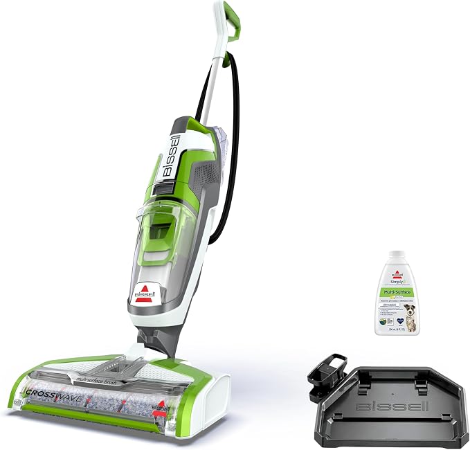 Crosswave Turbo Vacuum Mop All in One Wet and Dry Vac Combo Hard Floor & Area Rug Cleaner, 3888A wood Green, product image