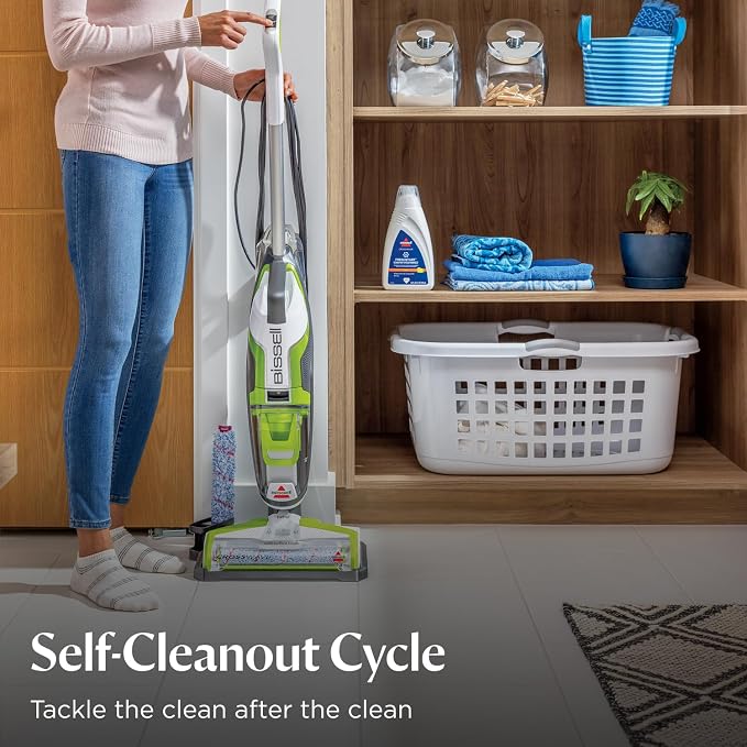 Crosswave Turbo Vacuum Mop All in One Wet and Dry Vac Combo Hard Floor & Area Rug Cleaner, 3888A wood Green, alternate