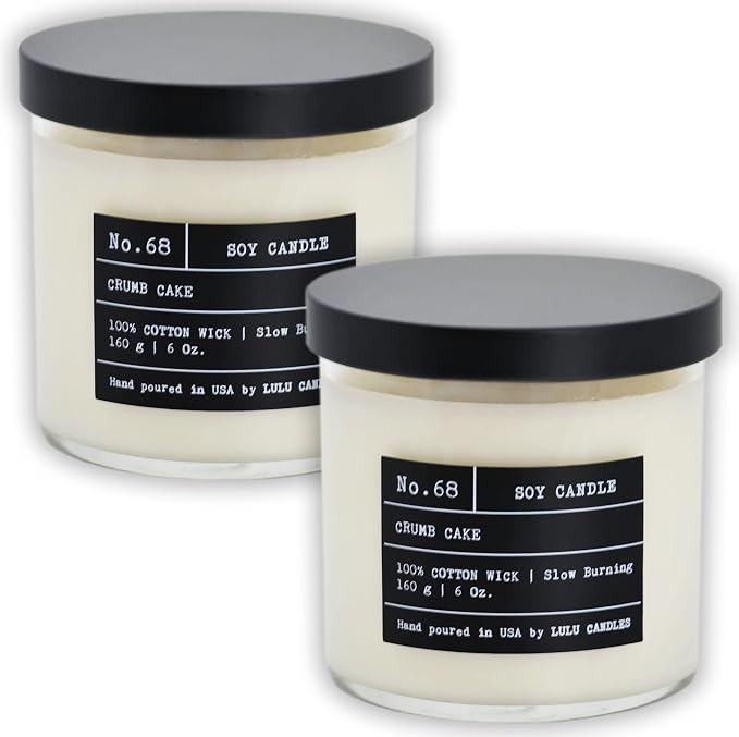 | Crumb Cake | Luxury Scented Soy Jar Candle | Hand Poured in The USA | Highly Scented & Long Lasting- 6 Oz., product image