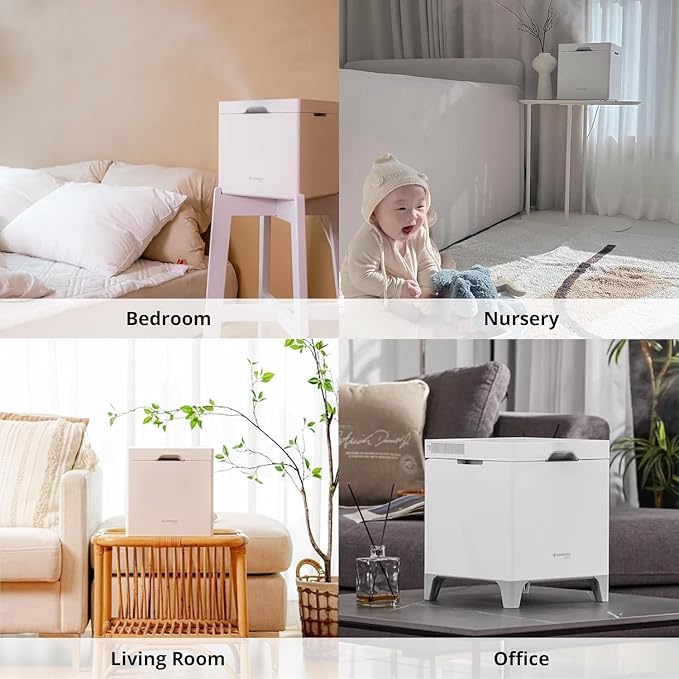 Cube Plus X50V Stainless Steel Humidifier - Easy to Clean, 3 Mist Level Settings, Auto-Humidity & Auto Shut-Off Feature