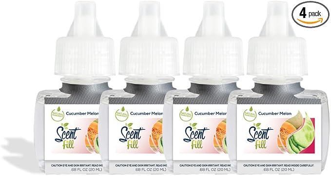 Cucumber Melon Plug in Air Freshener, Scented Oil Refills, 4 Refills, product image