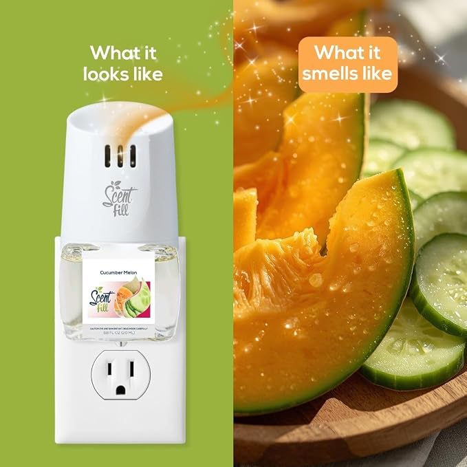 Cucumber Melon Plug in Air Freshener, Scented Oil Refills, 4 Refills, alternate product view 2