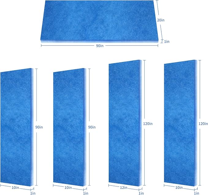 Custom Size Air Vent Filters,20''x90''x1'' Cut to Fit Air Filter Material with MERV 8 Rating & Adhesive Tape, alternate view